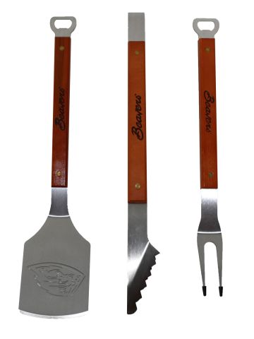 Three Piece BBQ Set with Beavers